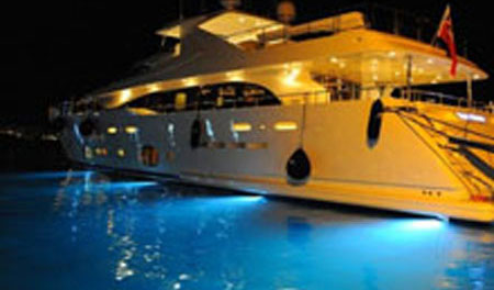 ocean vessel yacht with clean hull
